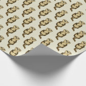 Cute Otter Pattern Cadeaupapier (Hoek)