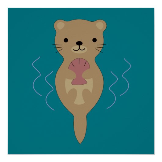 Cute Otter Perfect Poster (Voorkant)