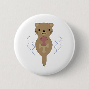 Cute Otter Ronde Button 5,7 Cm