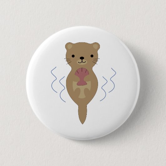 Cute Otter Ronde Button 5,7 Cm (Voorkant)