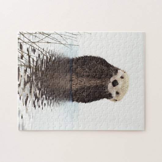 Cute Otter Schattig Animal Legpuzzel (Horizontaal)