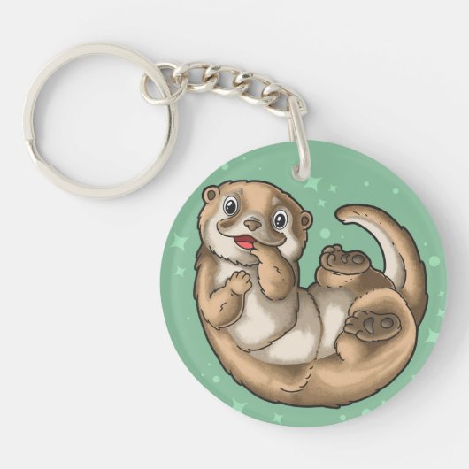 Cute Otter Sleutelhanger (Voorkant)