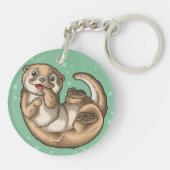 Cute Otter Sleutelhanger (Achterkant)