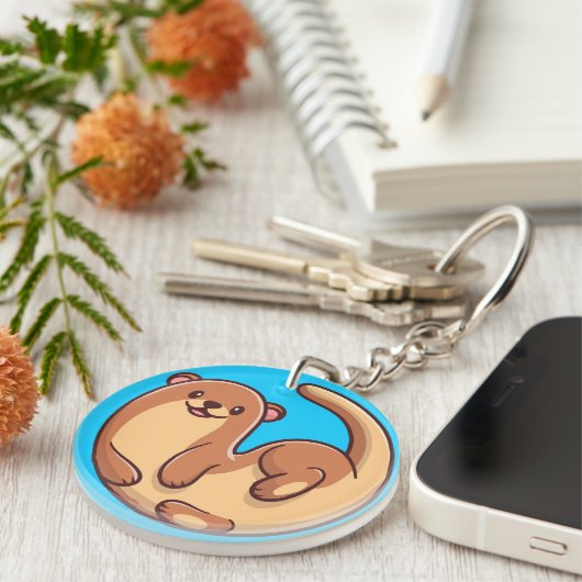 Cute Otter Sleutelhanger (Voorkant Rechts)