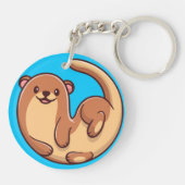 Cute Otter Sleutelhanger (Achterkant)