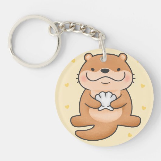 Cute Otter Sleutelhanger (Voorkant)
