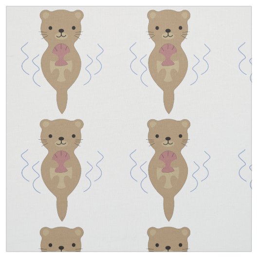 Cute Otter Stof (Swatch)