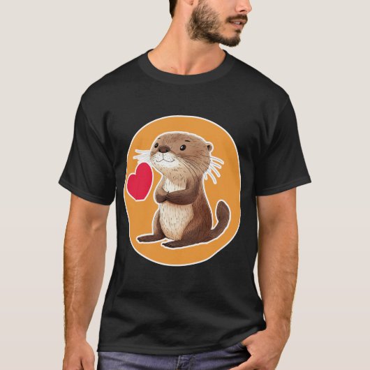 Cute Otter T-shirt (Voorkant)