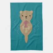 Cute Otter Theedoek (Verticaal)