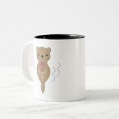 Cute Otter Tweekleurige Koffiemok (Voorkant links)