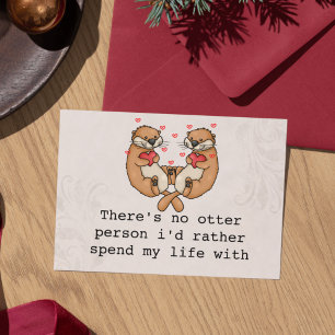 Cute Otter Valentijnskaart voor Echtgenoot/Echtgen Feestdagenkaart