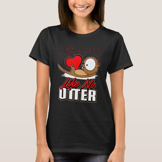 Cute Otter Valentine's Day T Shirt for Girls Women (Voorkant)