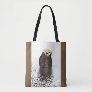 Cute Otter Wildlife Afbeelding Tote Bag