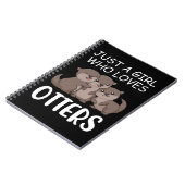 Cute Otter Women Zeeen een meisje dat van Otter ho Notitieboek (Linkerzijde)
