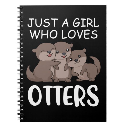 Cute Otter Women Zeeen een meisje dat van Otter ho Notitieboek (Voorkant)