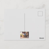 Cute otterbaby in een mandje - personaliseerbaar briefkaart (Achterkant)