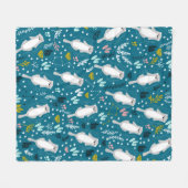 Cute Otters Blanket Fleece Deken (Voorkant (Horizontaal))