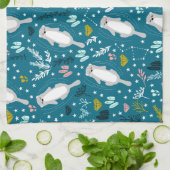 Cute Otters Kitchen Towel Theedoek (Gevouwen)