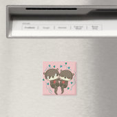 Cute Otters Magneet (Insitu (Vaatwasser))
