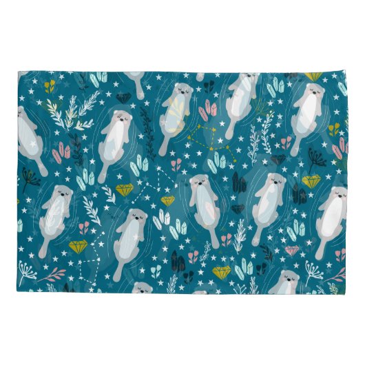 Cute Otters Pillowcase Kussensloop (Achterkant)