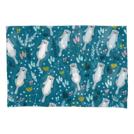 Cute Otters Pillowcase Kussensloop (Voorkant)