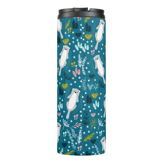 Cute Otters Travel Mug Thermosbeker (Achterkant)