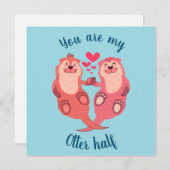 Cute Otters Valentijnsdag Couple Personalized (Voorkant / Achterkant)