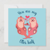 Cute Otters Valentijnsdag Couple Personalized (Voorkant)