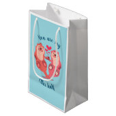 Cute Otters Valentijnsdag Couple Personalized Klein Cadeauzakje (Voorkant Gekanteld)