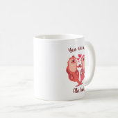 Cute Otters Valentijnsdag Couple Personalized Koffiemok (Voorkant rechts)