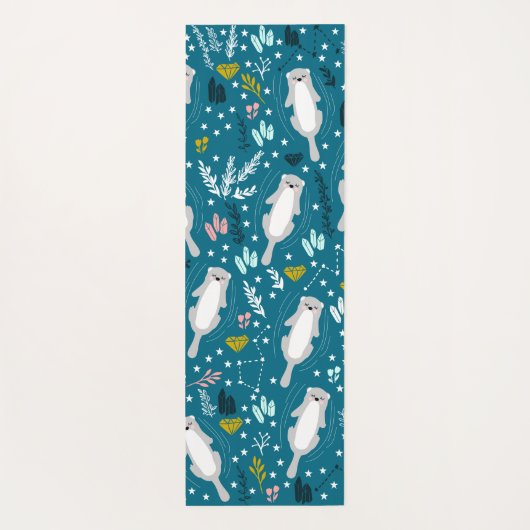 Cute Otters Yoga Mat (Achterkant)