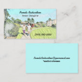 Cute Ouderly Couple Senior Caregier Visitekaartje (Voorkant / Achterkant)