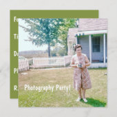 Cute Ouderly Holding Old Film Camera Kaart (Voorkant / Achterkant)