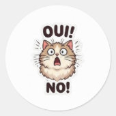 Cute Oui Non Sticker (Voorkant)