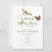 Cute Our Little Love Bug Baby shower Invitation Kaart (Voorkant)