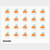 Cute Our Little Pumpkin Birthday Party Ronde Sticker (Vel)