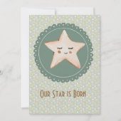 Cute Our Star is Born Boy of Girl Birth Aankondiging (Voorkant)
