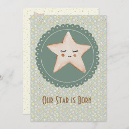 Cute Our Star is Born Boy of Girl Birth Aankondiging