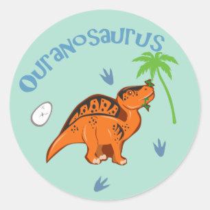 Cute Ouranosaurus Ronde Sticker