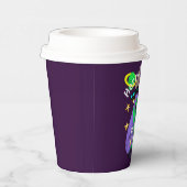 Cute outer Space Alien Thayed Birthday Paper Papieren Bekers (Rechts)