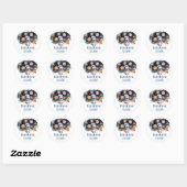 Cute Outerspace Planets Bedankt Feestje Sticker (Vel)