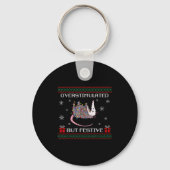 Cute Overstimulated But Festive Funny Ssum Ugly Ch Sleutelhanger (Voorkant)