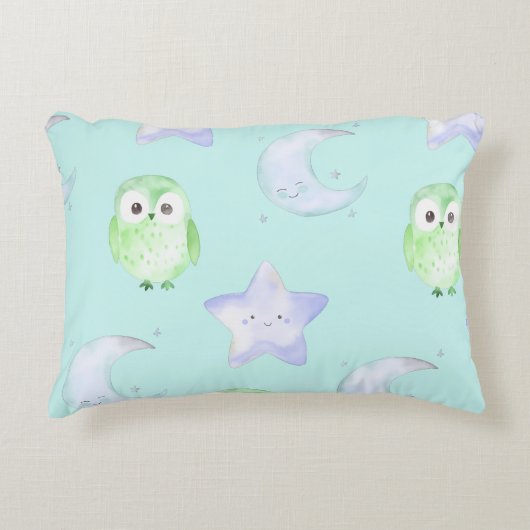 Cute Owl Accent Kussen (Voorkant)