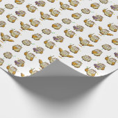 Cute Owl Afstuderen Gift Wrapping Paper Wrap Cadeaupapier (Hoek)