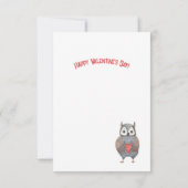 Cute Owl Always and Forever Valentijnsdag Kaart (Achterkant)