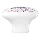 Cute Owl and Cherry Blossom Keramische Knop (Zijkant)