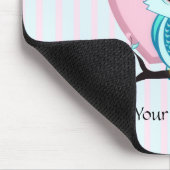 Cute Owl and Heart Sjabloon Mousepad Muismat (Hoek)