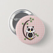 Cute Owl and Polka Dots Button (Voorkant /achterkant)