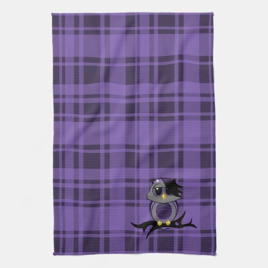 Cute Owl and Pset Kitchen Towels Theedoek (Verticaal)