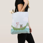 Cute Owl and Pussycat in Boat Tote Bag (Dichtbij)
